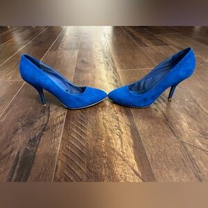 Blue Suede Zara Heels